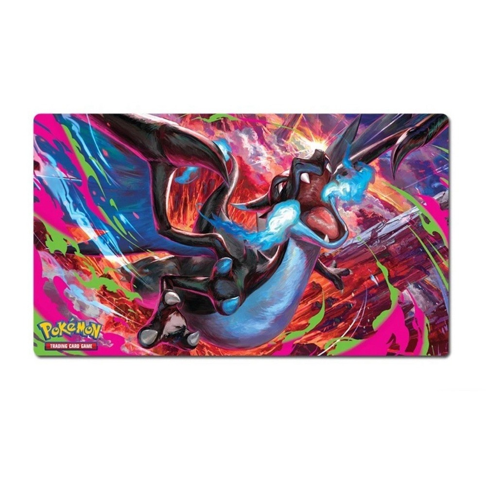 Pokemon Mega Charizard TCG Playmat Gaming Desk Mat Splash Art‎ Like New